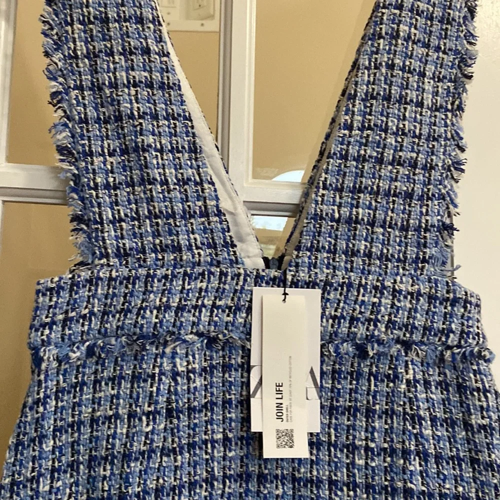 ZARA tweed look textured pinafore dress blogger favorite - Picture 12 of 14